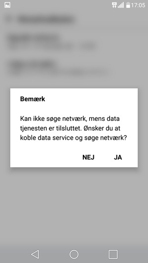 Vælg JA