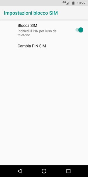 Seleziona Cambia PIN SIM