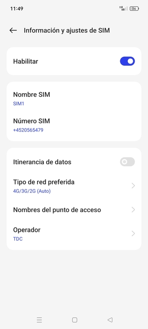 Para cambiar la red en caso de problemas de conectividad, seleccione Operador