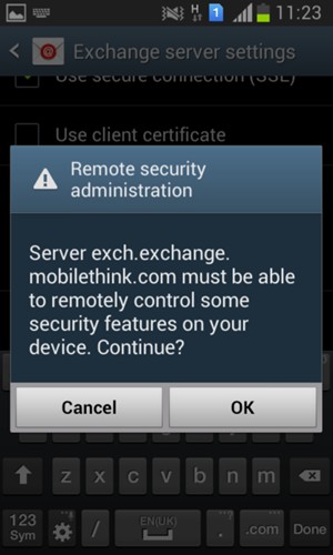 Select OK