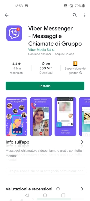 Seleziona Installa