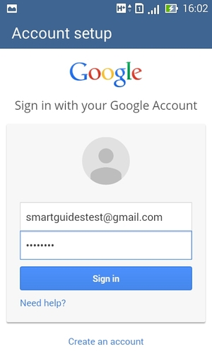 Enter your Gmail or Hotmail address and password. Select Sign in