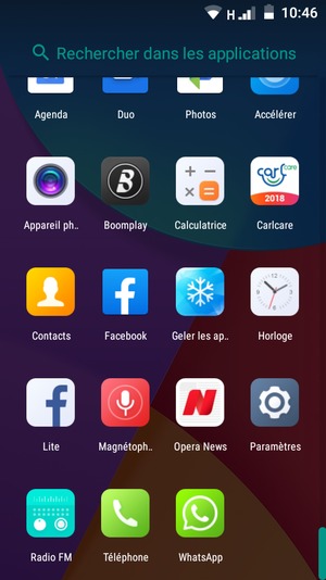 Faites défiler et sélectionnez Paramètres