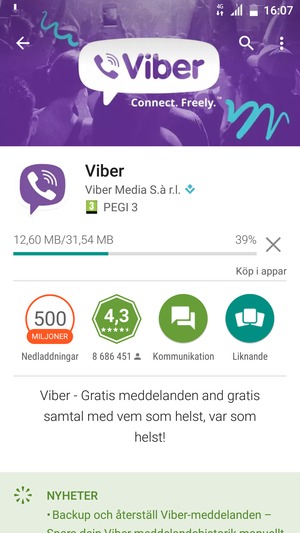 Vänta på att installationsprocessen avslutas