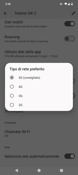 Seleziona la tua opzione preferita