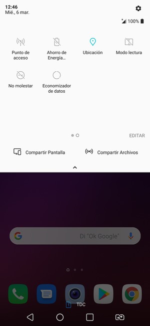 Desactive Ubicación