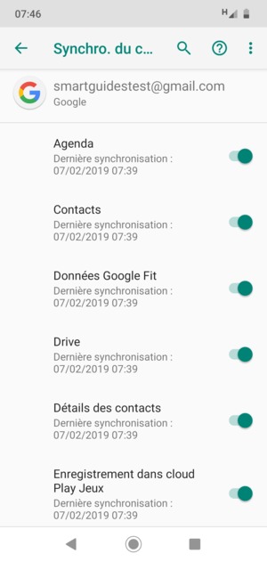 Sélectionnez le bouton du Menu