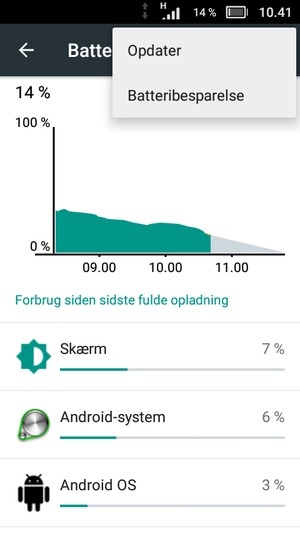 Vælg Batteribesparelse