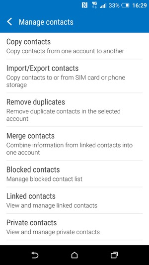 Select Import/Export contacts