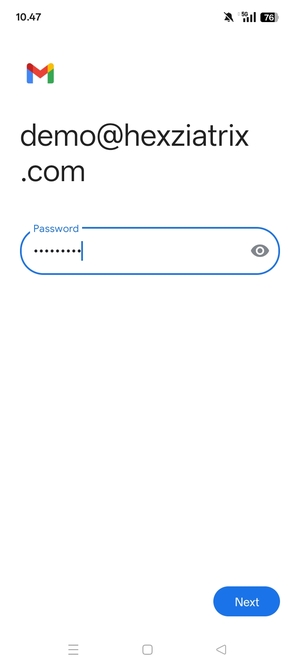 Enter your password and select Next