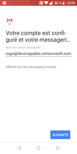 Donnez un nom à votre compte et sélectionnez SUIVANTE