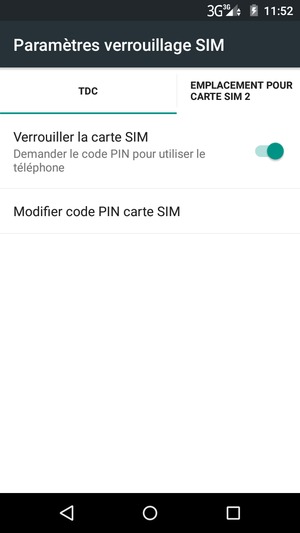 Sélectionnez Public puis Modifier code PIN carte SIM