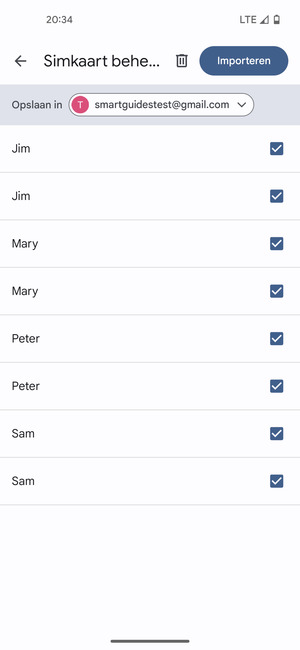 Selecteer Importeren