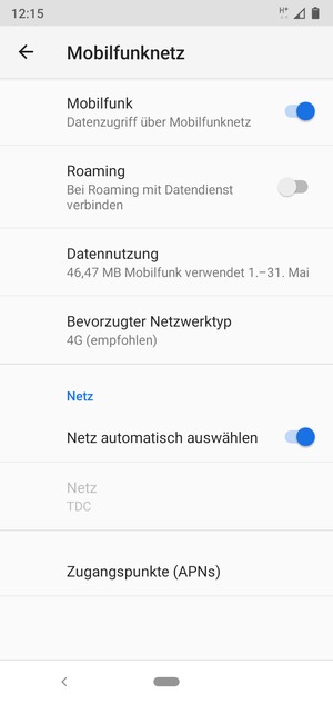 Wählen Sie Zugangspunkte (APNs)