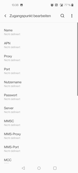 Geben Sie Internet-Informationen ein