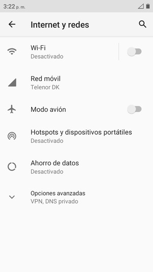 Seleccione Hotspot y dispositivos portátiles