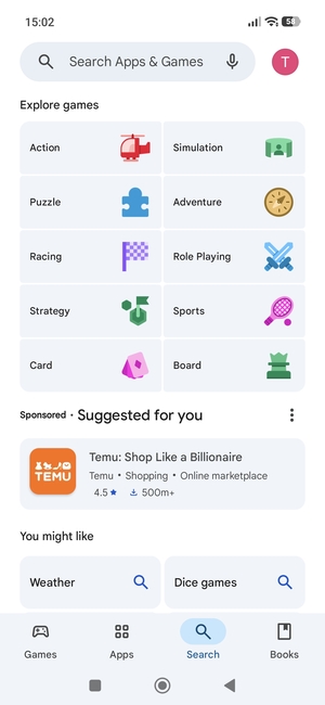 Select the Search bar