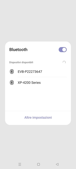 Disattiva Bluetooth