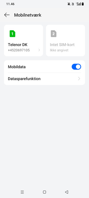 Vælg SIM1 eller SIM2