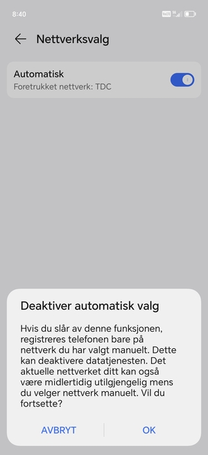 Velg OK