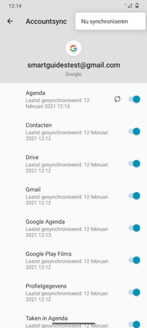 Selecteer Nu synchroniseren