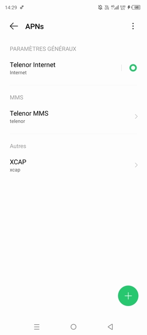Sélectionnez le bouton du Menu