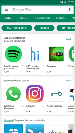 Seleccione la barra de Búsqueda