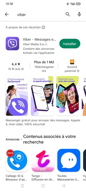 Sélectionnez l'appli