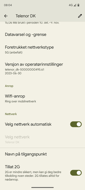 Bla til og velg Navn på tilgangspunkt