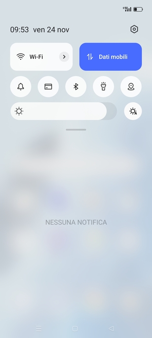 Scorri nuovamente verso il basso il menu in alto