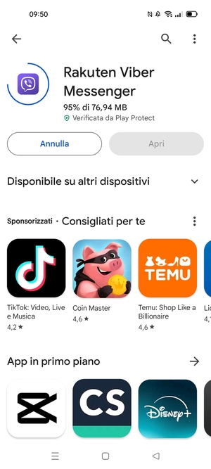 Attendi il completamento del processo di installazione