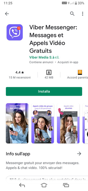 Seleziona Installa