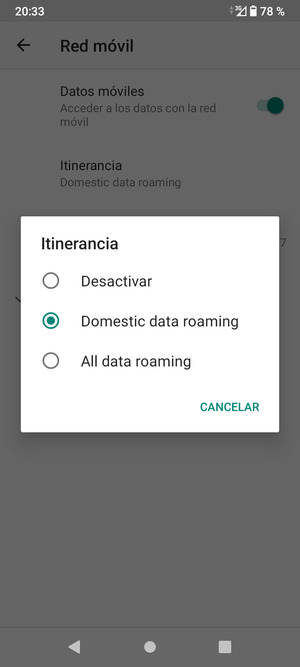 Seleccione la opción deseada