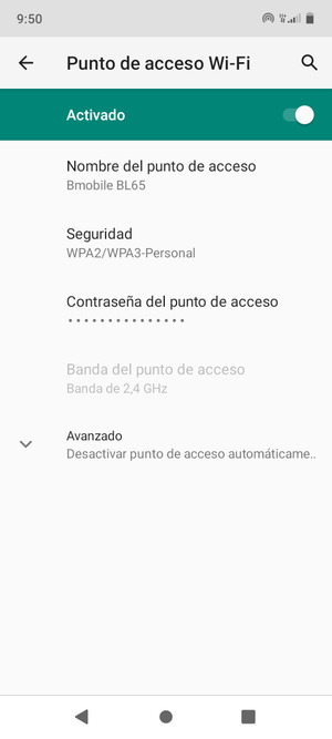 El teléfono ha sido configurado para su uso como módem