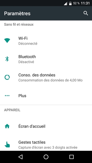 Sélectionnez Plus