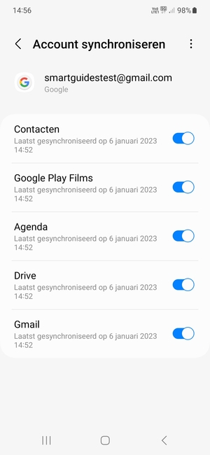 Selecteer de Menu-knop
