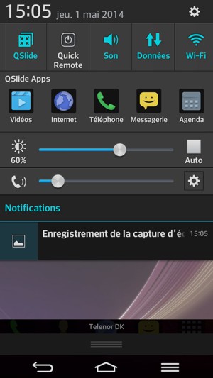 Sélectionnez Son pour passer en mode vibreur