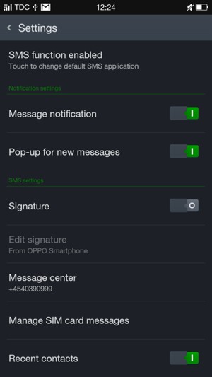 Select Message center