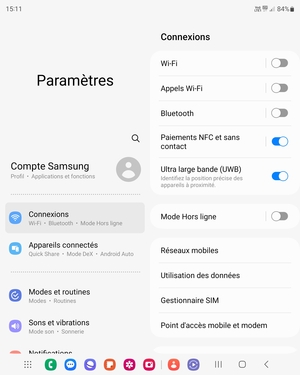 Sélectionnez Connexions
