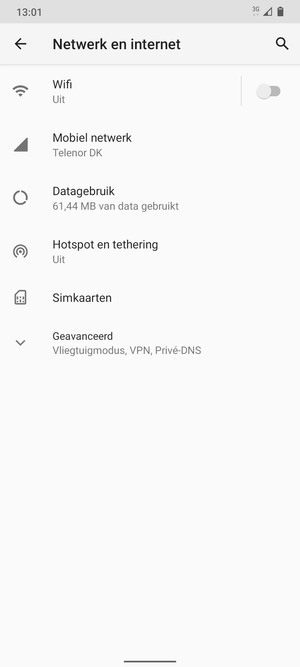 Selecteer Mobiel netwerk