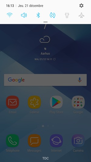 Déroulez à nouveau le menu du haut