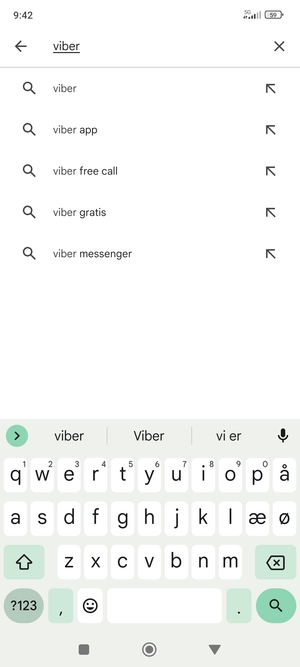 Indtast navnet på appen og vælg Søg