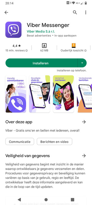 Selecteer Installeren