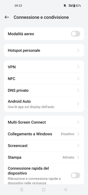 Seleziona Hotspot personale