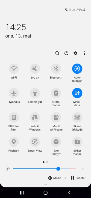 Velg Lyd av for å bytte til ringemodus igjen