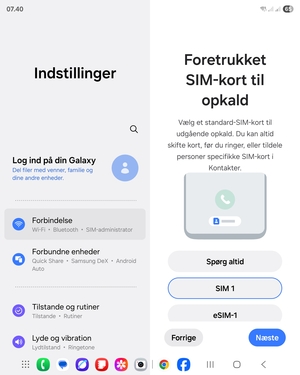 Vælg din foretrukne mulighed og vælg Næste