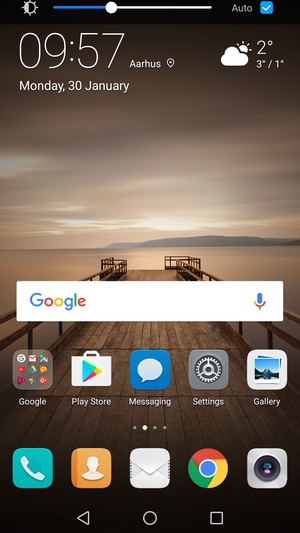 Slide down the top menu
