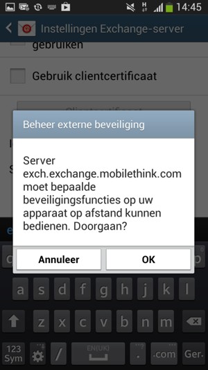 Selecteer OK