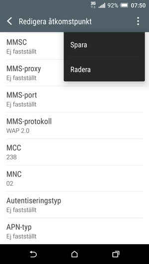 Välj Spara