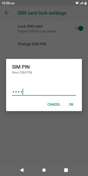 Enter your New SIM PIN and select OK
